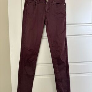 Stylish Burgundy Jeans